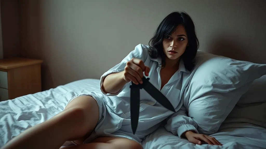 Monica Bellucci, un couteau en pyjama : la sensualité de l'abandon